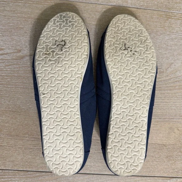 Navy Toms Slides Flats Size 10 - Picture 4 of 8